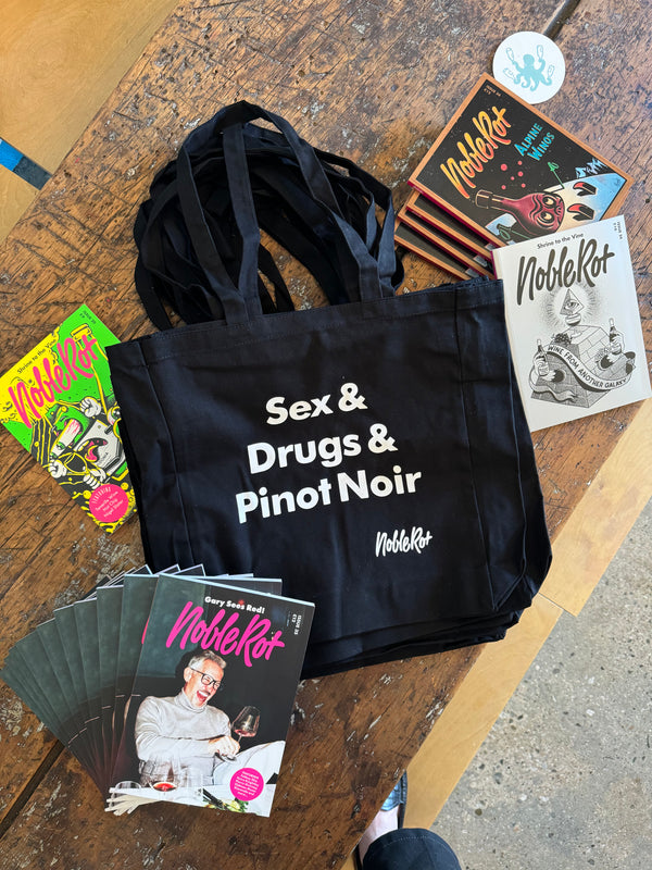 Noble Rot Tote "Sex & Drugs & Pinot Noir"